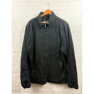 Logan & Martin Fleece Jacket Men's Size XL Black Zip Front Closure Casual